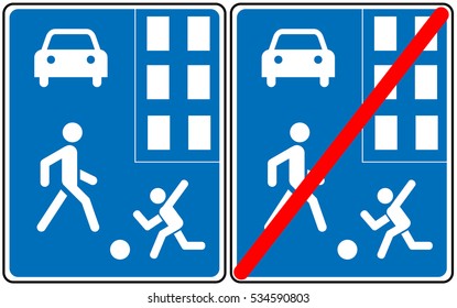 Pedestrian zone Symbol