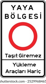 Pedestrian Zone, Warning Signs, Turkey Highway Standard Traffic Signs (Turkish: Karayollari Standart Trafik Isaret Levhalari, Tehlike Uyari Isaretleri, Yaya Bolgesi) 