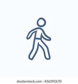 Pedestrianism vector sketch icon isolated on background. Hand drawn Pedestrianism icon. Pedestrianism sketch icon for infographic, website or app.