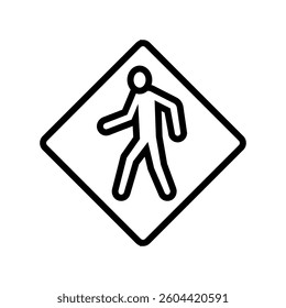 pedestrians crossing car driving obstacles line icon vector. pedestrians crossing car driving obstacles sign. isolated contour symbol black illustration
