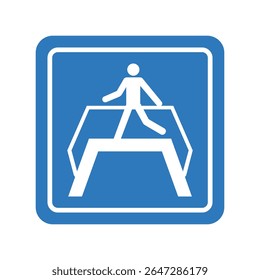 Pedestrians must cross using the footbridge