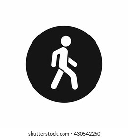 Pedestrians only road sign icon