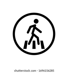 For pedestrians outline icon. Symbol, logo illustration for mobile concept and web design.