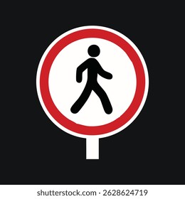 Fußgänger verboten, Fußgänger verboten Symbol