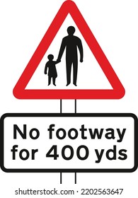 Pedestrians in road ahead, The Highway Code Traffic Sign, Signs giving orders, Signs with red circles are mostly prohibitive. Plates below signs qualify their message.