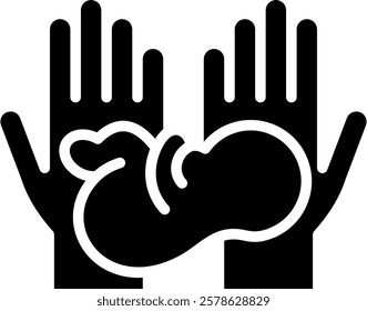 Pediatric Care Icon Glyph Vector Illustration