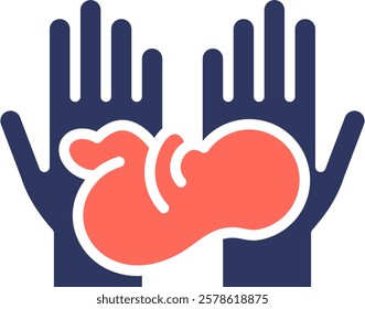 Pediatric Care Icon Mixed Vector Illustration