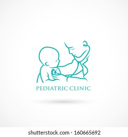 Pediatric Clinic Symbol - Vector Illustration