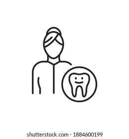 Pediatric Dentist Color Line Icon. Pictogram For Web Page, Mobile App, Promo.