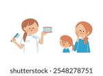 pediatric dentistry - illustration of tooth brushing instruction