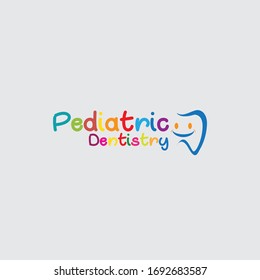 Pediatric Dentistry vector logo, Pediatric dentist clinic vector logo design 