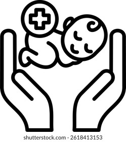Pediatric Icon Line Vector Illustration