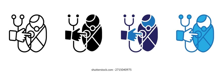 Pediatric Icon Multi Style Vector Illustration