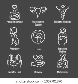 Pediatric Medicine w Baby or Pregnancy Related Icon