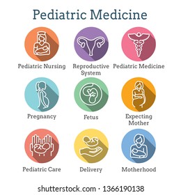 Pediatric Medicine w Baby or Pregnancy Related Icon