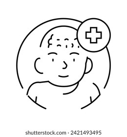 pediatric neurology neurologist line icon vector. pediatric neurology neurologist sign. isolated contour symbol black illustration