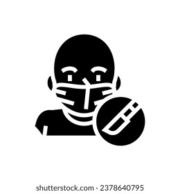 pediatric surgery glyph icon vector. pediatric surgery sign. isolated symbol illustration