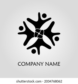 Pediatric team collaboration design logo