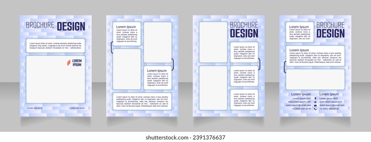 Pediatrician appointment blank brochure design. Template set with copy space for text. Premade corporate reports collection. Editable 4 paper pages