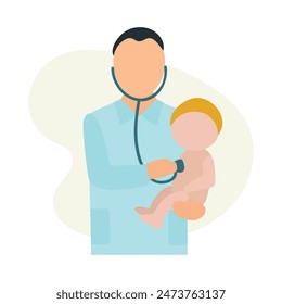 Pediatrician concept clipart isolated vector illustration