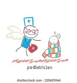 pediatrician flies to a sick child