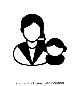 Pediatrician icon in vector. Logotype
