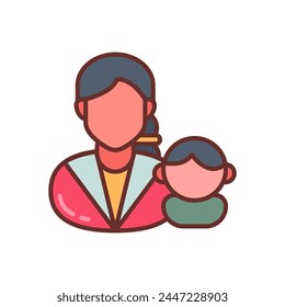 Pediatrician icon in vector. Logotype
