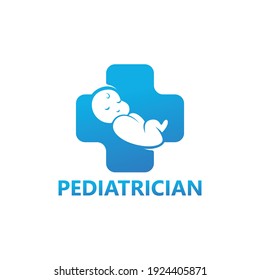 Pediatrician logo template design vector