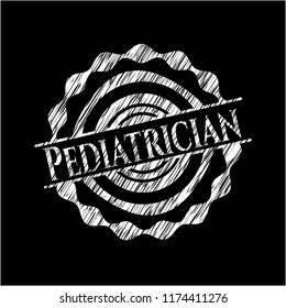 Pediatrician on chalkboard