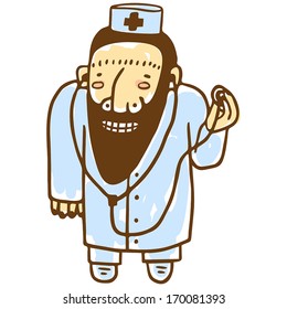 Pediatrician with stethoscope