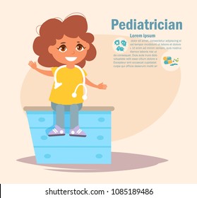 Pediatrician Vector. Cartoon. Isolated art on white background. Flat