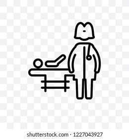 Pediatrician vector linear icon isolated on transparent background, Pediatrician transparency concept can be used for web and mobile