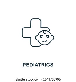 Pediatrics icon from medical collection. Simple line element Pediatrics symbol for templates, web design and infographics