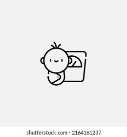 Vector de signo de icono de pediatría,Símbolo, ilustración de logotipo para web y móvil