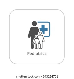 Pediatrics And Medical Services Icon. Flat Design. Isolated.