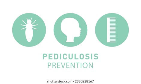 Pediculosis prevention. National Head Lice (PEDICULOSIS) prevention month. Pediculosis Disease, Hygiene Concept