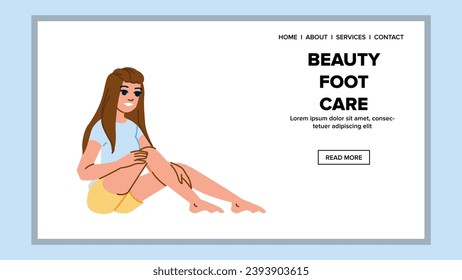 pedicure beauty foot care vector. woman feet, spa skin, beautiful female pedicure beauty foot care web flat cartoon illustration - Shutterstock ID 2393903615