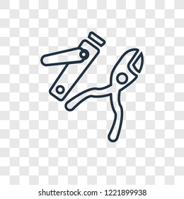 Pedicure concept vector linear icon isolated on transparent background, Pedicure concept transparency concept in outline style