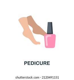 Pedicure flat icon. Colored element sign from beauty salon collection. Flat Pedicure icon sign for web design, infographics and more.