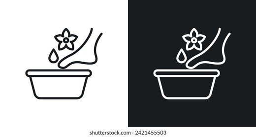 Pedicure Icon Designed in a Line Style on White Background.