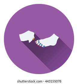 Pedicure icon. Flat color design. Vector illustration.