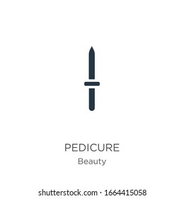 Pedicure icon vector. Trendy flat pedicure icon from beauty collection isolated on white background. Vector illustration can be used for web and mobile graphic design, logo, eps10