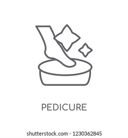Pedicure linear icon. Modern outline Pedicure logo concept on white background from Hygiene collection. Suitable for use on web apps, mobile apps and print media.