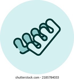 Esponja pedicura, ilustración, vector sobre fondo blanco.