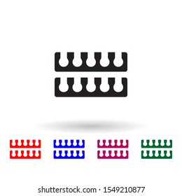 Pedicure struts multi color icon. Simple glyph, flat vector of beauty salon icons for ui and ux, website or mobile application