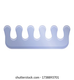 Icono de separador de dedos de pie pedicura. Caricatura del separador de pedicura del pie icono vector para el diseño web aislado en fondo blanco