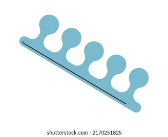 Pedicure toe separators. Vector illustration