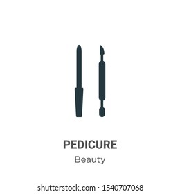 Pedicure vector icon on white background. Flat vector pedicure icon symbol sign from modern beauty collection for mobile concept and web apps design.