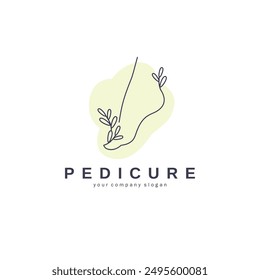 Pedicure vector logo design temlate.