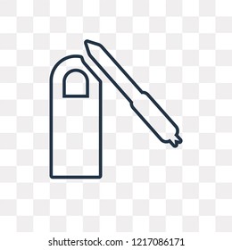 Pedicure vector outline icon isolated on transparent background, high quality linear Pedicure transparency concept can be used web and mobile